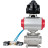 Кран шаровой BV3232P(3pc)-FP-W-ISO-H WDVF Ду40 Ру40 полнопроходной, трехсоставной, корпус - нержавеющая сталь 316, уплотнение - PTFE, под приварку, с пневмоприводом PA-DA-065, пневмораспределителем 4V320-10 AC220V, БКВ APL-510N EX