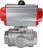 Кран шаровой BV3232P(4pc)-SP-3WL-T-ISO-H Ду10 Ру63 стандартнопроходной L-тип, трехходовой, нержавеющая сталь SS316, внутренняя резьба, уплотнение - PTFE, с пневмоприводом PA-SA-52 с возвратными пружинами