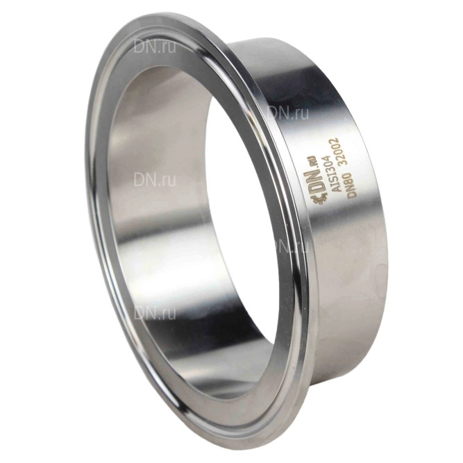 Штуцер CLAMP UC-31-W-119 Ду100 Ру10, корпус - нержавеющая сталь 304, присоединение - под приварку