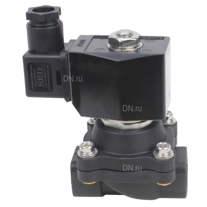 Клапан электромагнитный VS541-ET-NC-24VAC 3/4″ Ду20 Ру6 соленоидный двухходовой, резьбовой, корпус - полиамид PA66, уплотнение - EPDM, нормально-закрытый, прямого действия, катушка - 24В AC