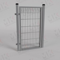 Калитка для 3д забора серая (RAL 7040) 1500х1000 мм с замком