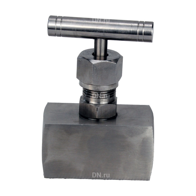 Клапан игольчатый VN3131M-T-Ht 1/4″ Ду8 Ру400 резьбовой, корпус - нержавеющая сталь 304, уплотнение - металл, с Т-образной рукояткой