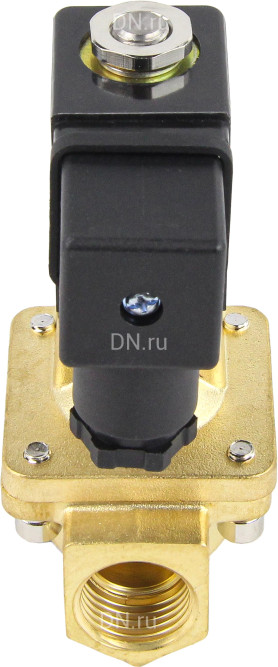 Клапан электромагнитный VS400-ET-NC-220VAC 1/2″ Ду15 Ру16, соленоидный двухходовой, корпус - латунь, уплотнение - EPDM, резьбовой, нормально-закрытый, пилотный, катушка - 220В