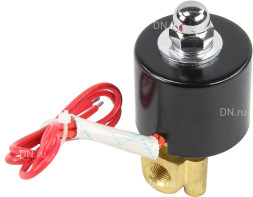 Клапан электромагнитный VS100-VT-NC-24VDC 1/8″ Ду6 Ру10, соленоидный двухходовой, корпус - латунь, уплотнение - Viton, резьбовой, нормально-закрытый, прямого действия, катушка - 24В