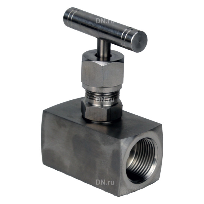Клапан игольчатый VN3131M-T-Ht 1/2″ Ду15 Ру400 резьбовой, корпус - нержавеющая сталь 304, уплотнение - металл, с Т-образной рукояткой