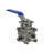 Кран шаровой BV3232P(3pc)-FP-T-ISO-H 1/2″ Ду15 Ру63 полнопроходной, нержавеющая сталь AISI 316, резьбовой, с ISO фланцем и рукояткой