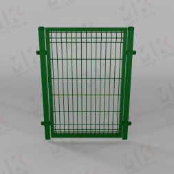 Калитка для 3д забора зеленая (RAL 6005) 1500х1000 мм без замка