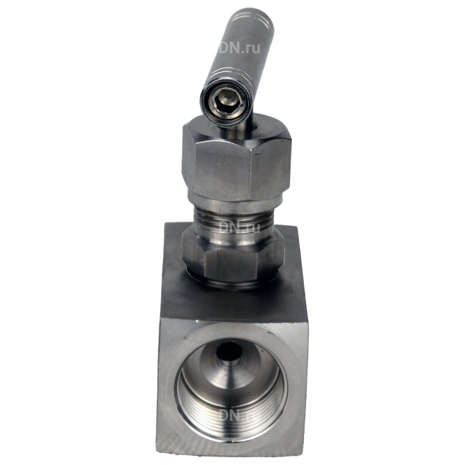 Клапан игольчатый VN3131M-T-Ht 3/4″ Ду20 Ру400 резьбовой, корпус - нержавеющая сталь 304, уплотнение - металл, с Т-образной рукояткой
