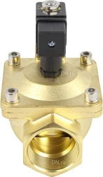 Клапан электромагнитный VS400-ET-NC-220VAC 1 1/2″ Ду40 Ру16, соленоидный двухходовой, корпус - латунь, уплотнение - EPDM, резьбовой, нормально-закрытый, пилотный, катушка - 220В