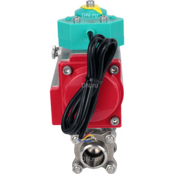 Кран шаровой BV3232P(3pc)-FP-W-ISO-H Ду40 Ру40 полнопроходной, корпус - нержавеющая сталь 316, уплотнение - PTFE, под приварку, с пневмоприводом PA-DA-083 и магнитным переключателем ALS200D