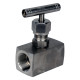 Клапан игольчатый VN3131M-T-Ht 1 1/4″ Ду32 Ру400 резьбовой, корпус - нержавеющая сталь 304, уплотнение - металл, с Т-образной рукояткой