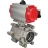 Кран шаровой BV3232P(3pc)-FP-SW-ISO-H Ду40 Ру63 полнопроходной, корпус - нержавеющая сталь SS316, под приварку, с пневмоприводом PA-SA-105, пневмораспределителем 4M310-08 AC220V
