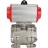 Кран шаровой BV3232P(3pc)-FP-SW-ISO-H Ду40 Ру63 полнопроходной, корпус - нержавеющая сталь SS316, под приварку, с пневмоприводом PA-SA-105, пневмораспределителем 4M310-08 AC220V