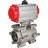 Кран шаровой BV3232P(3pc)-FP-SW-ISO-H Ду40 Ру63 полнопроходной, корпус - нержавеющая сталь SS316, под приварку, с пневмоприводом PA-SA-105, пневмораспределителем 4M310-08 AC220V
