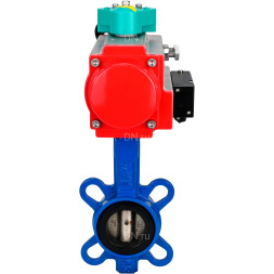 Затвор дисковый поворотный WBV1413E-2W-Fb-H Ду125 Ру16 корпус - чугун GGG50, диск - чугун GGG40, уплотнение - EPDM, с пневмоприводом PA-DA-105, пневмораспределителем 4M310-08 DC24V и магнитным переключателем ALS200D