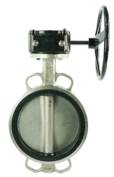 Затвор дисковый поворотный WBV3131V-2W-Fb-H Ду65 Ру16 межфланцевый, корпус - нержавеющая сталь 304, диск - нержавеющая сталь 304, уплотнение - VITON, с редуктором HAM RQN1-180Z-T40