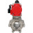 Кран шаровой BV3232P(3pc)-FP-SW-ISO-H Ду65 Ру63 полнопроходной, корпус - нержавеющая сталь SS316, под приварку, с пневмоприводом PA-SA-130, пневмораспределителем 4M310-08 AC220V