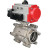 Кран шаровой BV3232P(3pc)-FP-SW-ISO-H Ду65 Ру63 полнопроходной, корпус - нержавеющая сталь SS316, под приварку, с пневмоприводом PA-SA-130, пневмораспределителем 4M310-08 AC220V