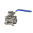 Кран шаровой BV3232P(3pc)-FP-T-ISO-H 4″ Ду100 Ру25 полнопроходной, нержавеющая сталь AISI 316, резьбовой, с ISO фланцем и рукояткой