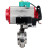 Затвор дисковый поворотный WBV3131S-2W-W-H Ду80 Ру10 под приварку, пищевая нержавеющая сталь 304, уплотнение - Silicon, с пневмоприводом PA-DA-052, пневмораспределителем 4V320-10 AC220V и магнитным переключателем ALS200D