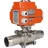 Кран шаровой BV3131P(3pc)-FP-W-ISO-H LONG Ду10 Ру63 полнопроходной, под приварку, корпус - нержавеющая сталь SS304, уплотнение - PTFE, с 1/4-оборотным электроприводом QT-N-003EM-O1-24VDC-У1 24В HARK