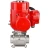 Кран шаровой BV3232P(3pc)-FP-W-ISO-H Ду65 Ру25 полнопроходной двухходовой, нержавеющая сталь SS316, под приварку, уплотнение - PTFE, с электроприводом QT-EX-010M-O2-220VAC-У1
