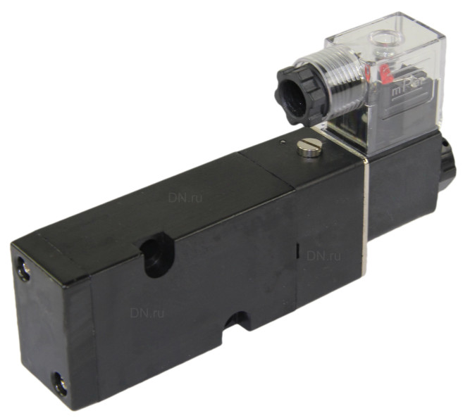 Пневмораспределитель 4M310-08 AC220V 1/4″ моностабильный, пятиканальный, для четвертьоборотных пневмоприводов (на корпус)