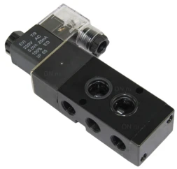 Пневмораспределитель 4M310-08 AC220V 1/4″ моностабильный, пятиканальный, для четвертьоборотных пневмоприводов (на корпус)