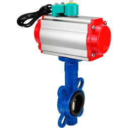 Затвор дисковый поворотный WBV1413E-2W-Fb-H Ду50 Ру16 корпус - чугун GGG50, диск - чугун GGG40, уплотнение - EPDM, с пневмоприводом PA-DA-065, пневмораспределителем 4M310-08 DC24V и магнитным переключателем ALS200D