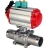 Кран шаровой BV3232P(3pc)-FP-W-ISO-H LONG Ду10 Ру63 полнопроходной, корпус - нержавеющая сталь 316, уплотнение - PTFE, под приварку, с пневмоприводом PA-DA-052, пневмораспределителем 4M310-08 AC220V и магнитным переключателем ALS200D