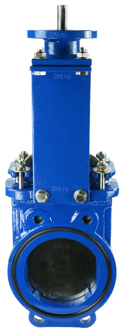 Задвижка шиберная GVKN1331N-2W-Fb-ISO Ду150 Ру16 двусторонняя, межфланцевая, шпиндель - невыдвижной, корпус - чугун GGG40, шибер - нержавеющая сталь 304, уплотнение - NBR, с ISO-фланцем и голым штоком, круглый шток 18, F10