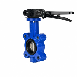 Затвор дисковый поворотный WBV1616E-2W-Fb-H Ду100 Ру16 LUG межфланцевый, корпус - чугун QT450, диск - чугун QT450, уплотнение - EPDM, с рукояткой и двумя концевыми датчиками LS-103 250В