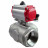 Кран шаровой BV3232P(4pc)-SP-3WL-T-ISO-H Ду25 Ру63 стандартнопроходной L-тип, трехходовой, нержавеющая сталь SS316, внутренняя резьба, уплотнение - PTFE, с пн.приводом PA-SA-052 c пн.распределителем 4M310-08 AC220V