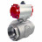 Кран шаровой BV3232P(4pc)-SP-3WL-T-ISO-H Ду25 Ру63 стандартнопроходной L-тип, трехходовой, нержавеющая сталь SS316, внутренняя резьба, уплотнение - PTFE, с пн.приводом PA-SA-052 c пн.распределителем 4M310-08 AC220V