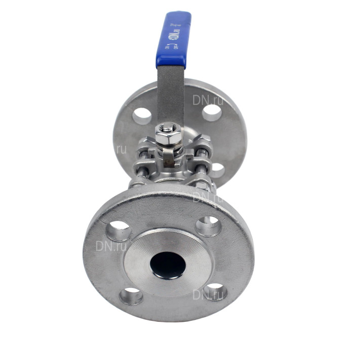 Кран шаровой BV3131P(3pc)-FP-F-H Ду50 Ру40, полнопроходной, трехсоставной, сталь 304, уплотнение - PTFE, фланцевый с рукояткой