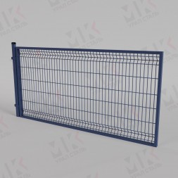 Ворота для 3D забора синие (RAL 5005) 3000х3000 мм откатные