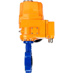 Затвор дисковый поворотный WBV1631E-2W-Fb-H Ду150 Ру16 LUG межфланцевый, корпус - чугун QT450, диск - нержавеющая сталь 304, уплотнение - EPDM, с электроприводом QT-EX-020EM-O2-220VAC-У1 220В