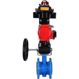Затвор дисковый поворотный WBV1313E-2W-F-H Ду150 Ру16 фланцевый, корпус - чугун GGG40, диск - чугун GGG40, EPDM, с пневмоприводом PA-DA-130, пневмораспределителем 4M310-08 DC24V, БКВ APL-410N EX, ручным дублером MON1-250-T26-ISO и БПВ AFC2000
