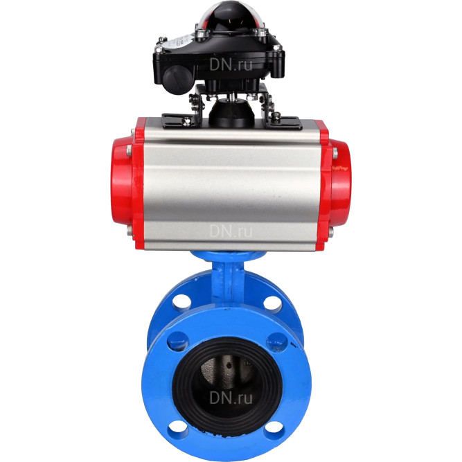 Затвор дисковый поворотный WBV1313E-2W-F-H Ду200 Ру16 фланцевый, корпус - чугун GGG40, диск - чугун GGG40, уплотнение - EPDM, с пневмоприводом PA-DA-140 и БКВ APL-210N