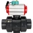 Кран шаровой BV4242E-FP-GRM-ISO Дн40 Ру10 полнопроходной, корпус - НПВХ, шар - НПВХ, уплотнение - EPDM, с пневмоприводом PA-SA-065, пневмораспределителем 4M310-08 DC24V и магнитным переключателем ALS200D