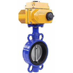 Затвор дисковый поворотный WBV1132N-2W-Fb-H Ду300 Ру16, корпус - чугун GG25, диск - нержавеющая сталь 316L, уплотнение - NBR, с электроприводом QT-N-060EM-O1-24VDC-У1 24В