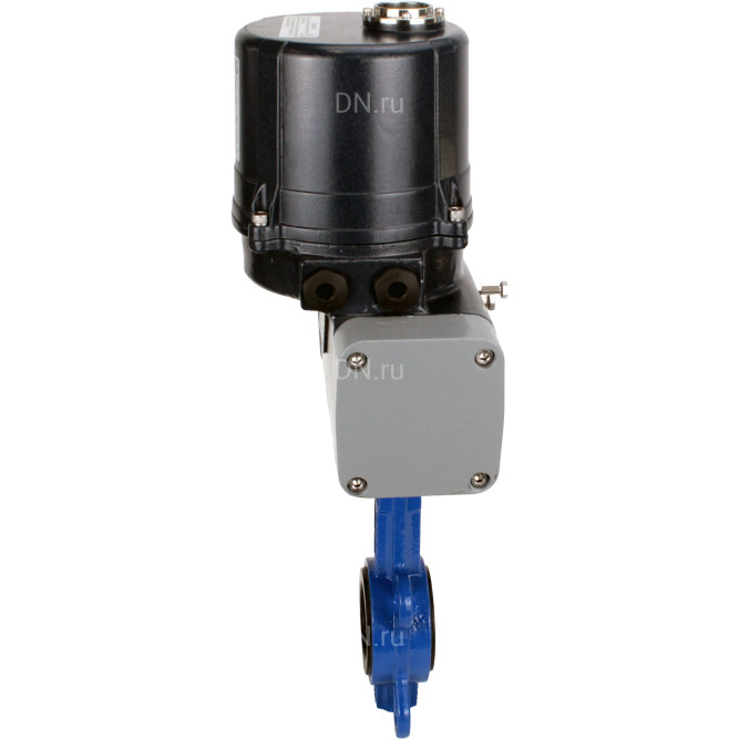 Затвор дисковый поворотный WBV1413E-2W-Fb-H Ду125 Ру16 межфланцевый, корпус - чугун GGG50, диск - чугун GGG40, уплотнение - EPDM, с электроприводом четвертьоборотным QTSA-N-014EM-O0-220VAC с пружинным возвратом