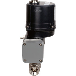 Кран шаровой BV3232P(2pc)-FP-T-ISO-H Ду40 Ру63 полнопроходной, резьбовой, внутренняя резьба, корпус - нержавеющая сталь 316, уплотнение - PTFE, с электроприводом четвертьоборотным QTSA-N-003EM-O0-220VAC с пружинным возвратом