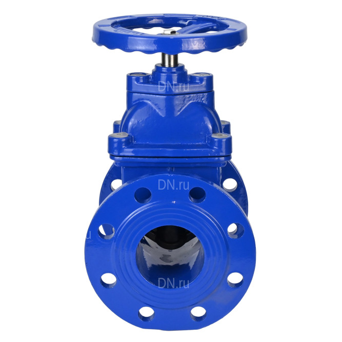Задвижка клиновая 30ч39р (аналог МЗВ) GVWN1414E-2W-F-S blue Ду50 Ру10/16 фланцевая, корпус - чугун GGG50, уплотнение - EPDM, со штурвалом и невыдвижным штоком, цвет - синий