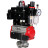 Кран шаровой BV3232P(4pc)-SP-3WL-T-ISO-H Ду25 Ру63 стандартнопроходной трехходовой L-тип, нержавеющая сталь SS316, внутренняя резьба, PTFE, пн.приводом PA-SA-052, пн.распределителем 4M310-08 AC220V, БКВ APL-410N EX и БПВ AFC2000
