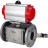 Кран шаровой BV3232P(4pc)-FP-3WL-F Ду40 Ру16 полнопроходной трехходовой, фланцевый, корпус - нержавеющая сталь SS316, с пневмоприводом PA-DA-065 двойного действия и пневмораспределителем 4V320-08 AC220V