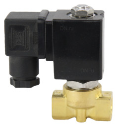 Клапан электромагнитный VS700-PT-NC-24VAC 1 1/4″ Ду32 Ру5 прямого действия двухходовой, корпус - латунь, присоединение - внутренняя резьба, уплотнение - PTFE, нормально-закрытый, катушка - 24 В AC