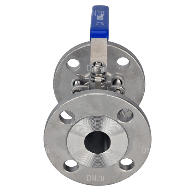 Кран шаровой BV3232P(3pc)-FP-F-H Ду15 Ру40, полнопроходной, трехсоставной, нержавеющая сталь 316, уплотнение - PTFE, фланцевый с рукояткой 9х9