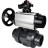 Кран шаровой BV4242E-FP-GRM-ISO Дн32 Ру10 полнопроходной, корпус - НПВХ, шар - НПВХ, уплотнение - EPDM, с пневмоприводом PA-DA-105-1 и БКВ APL-210N