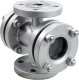 Стекло смотровое SG2-34G-F тип В ГОСТ 21836-2021 Ду15 Ру40, углеродистая сталь, фланцевое